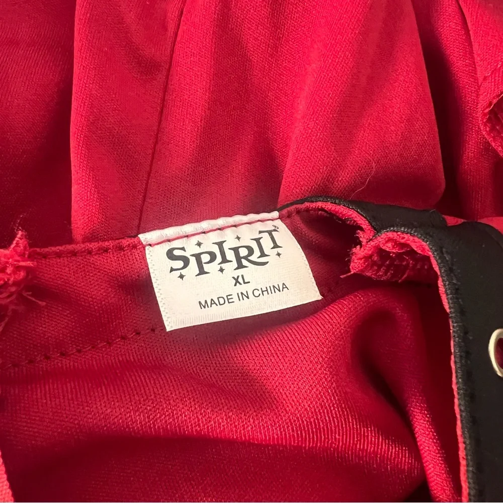 Spirit Halloween Zombie Cheerleader Red and Black Kids XL‎ Costume Dress